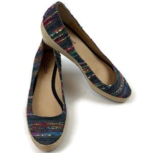 Lucky Brand Tilly Espadrille Wedge Multicolor Sz 7